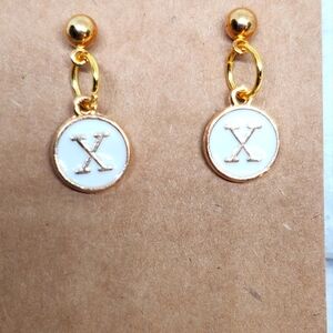7/$10 X Initial Earrings, New